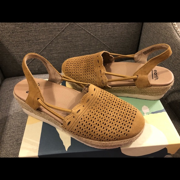 Earth espadrilles Buran Azalea in Bone Brown size 7.5 - Picture 5 of 7